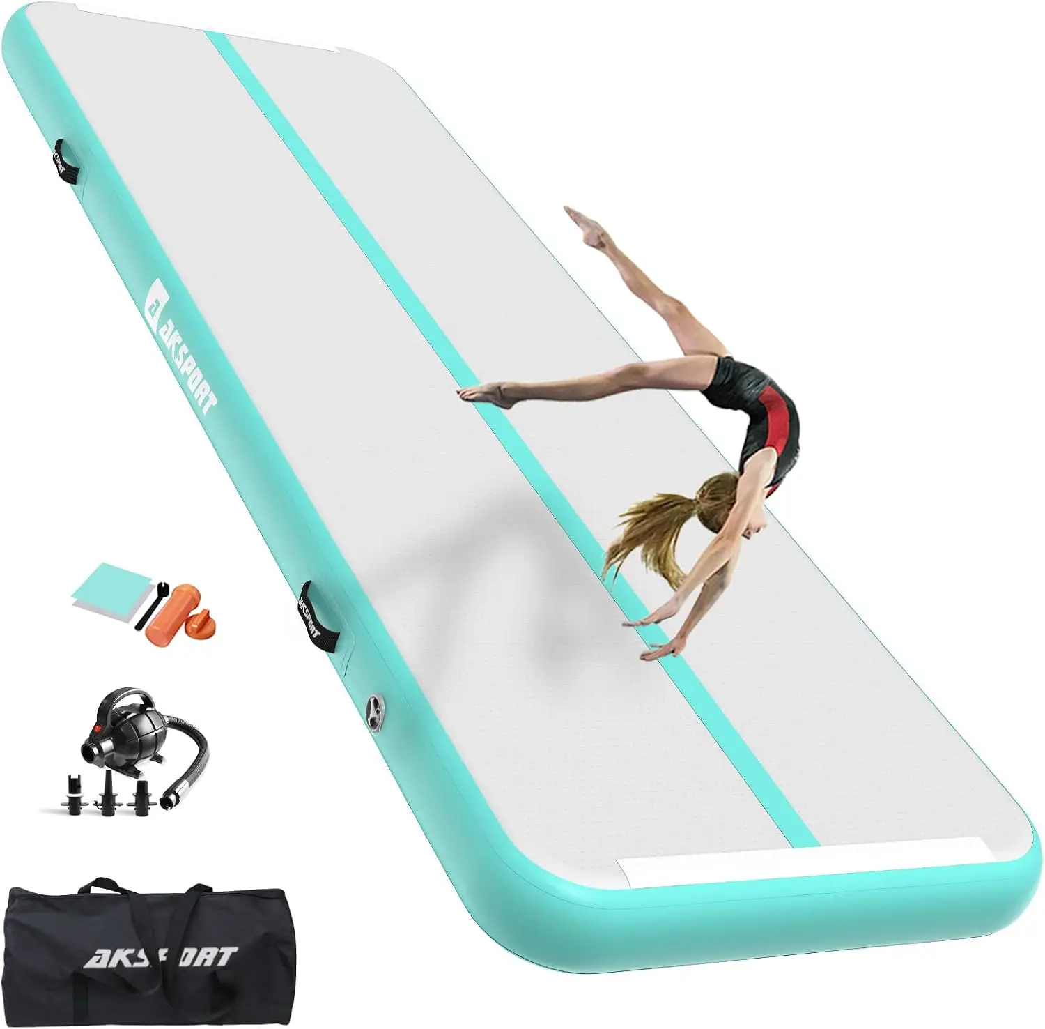 Gymnastics Air Mat Tumble Track Tumbling Mat Inflatable Floor Mats with Air Pump for Home