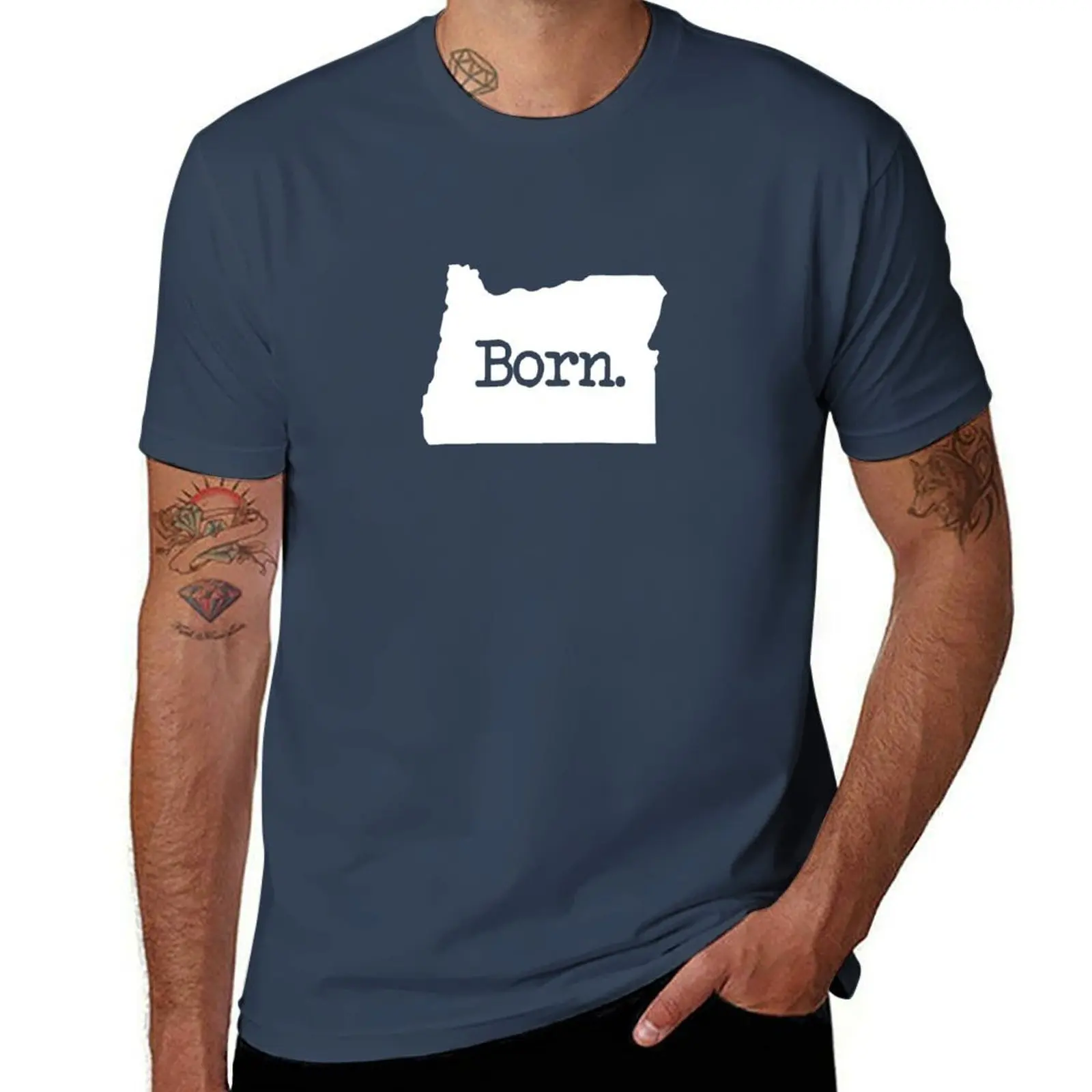 

OR Oregon Born T-Shirt Minimal Art Print T-Shirt