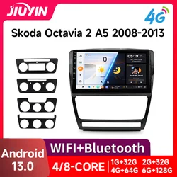 JIUYIN Android13 Car Radio for Skoda Octavia 2 A5 2008-2013 Multimedia Video Player Navigation 2Din Stereo DVD Carplay Head Unit