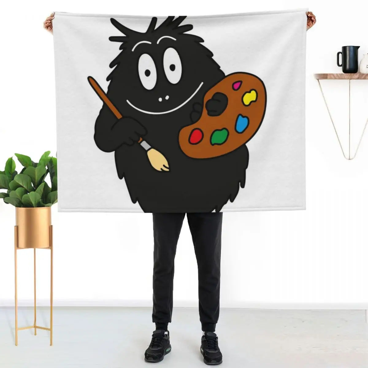 Funny Barbapapa - BarbabeauFUNNY Barbabeau Throw Blanket anime cosplay anime Bed Vintage warm winter Soft Beds Blankets