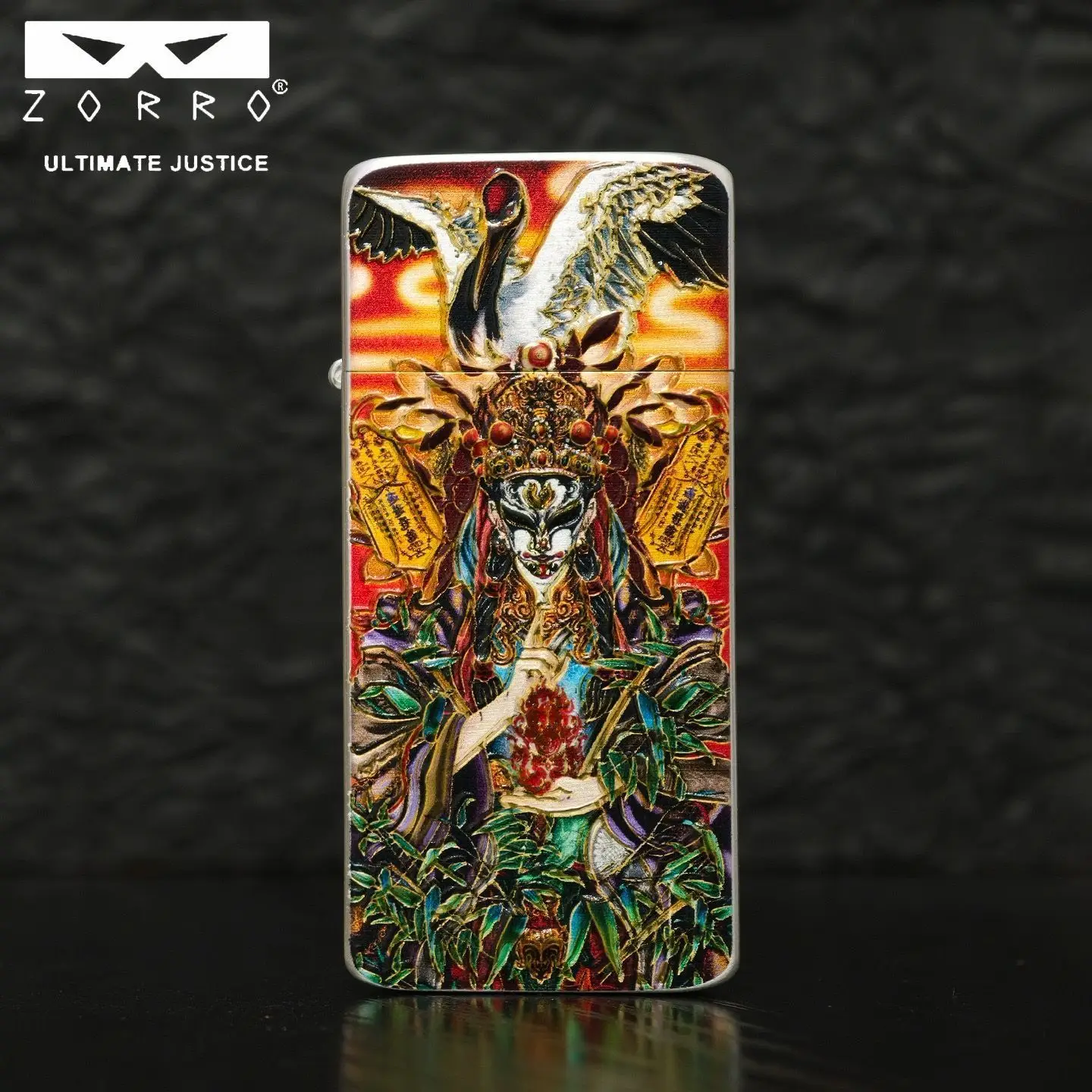 ZORRO Ultra-Thin 3D Painted Pure Copper Lighter ZC5 Second Generation Sealed Inner Chamber Double-Sided Fine Engraving