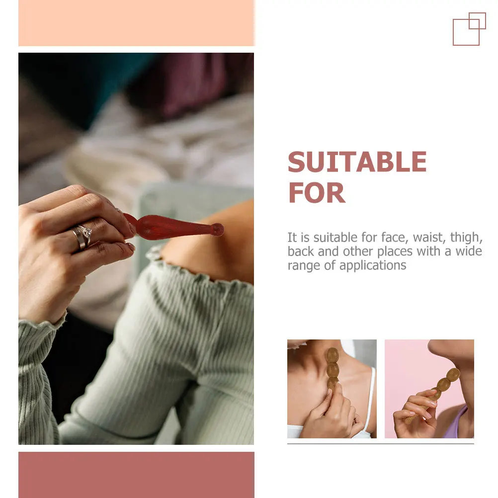 

4pcs Massage Stick Round Bead Tool For Face Body Acupoint Back Muscle Relaxation Durable Skin Friendly Massager