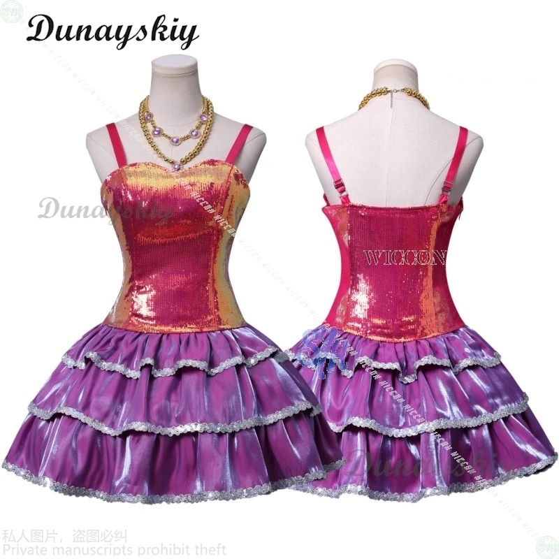 Jirai Kei الفتيات لوليتا هالوين كوس أنيمي حلم فيلم Houseeee تأثيري موضة الساخن الوردي البسيطة حبال علوية تألق Y2K كعكة فستان