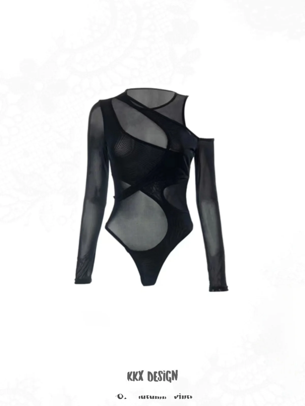 Sexy fascia incrociata avvolgente petto me tutina trasparente tutina da donna a vita alta Street Sle poliestere avvolgente petto tutina