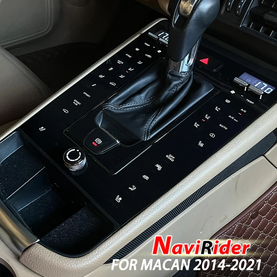 For Porsche Macan 2014 - 2021 Car Center Console Saddle Touch LCD Control Panel Gear Shift Panel Car Modified Accessories