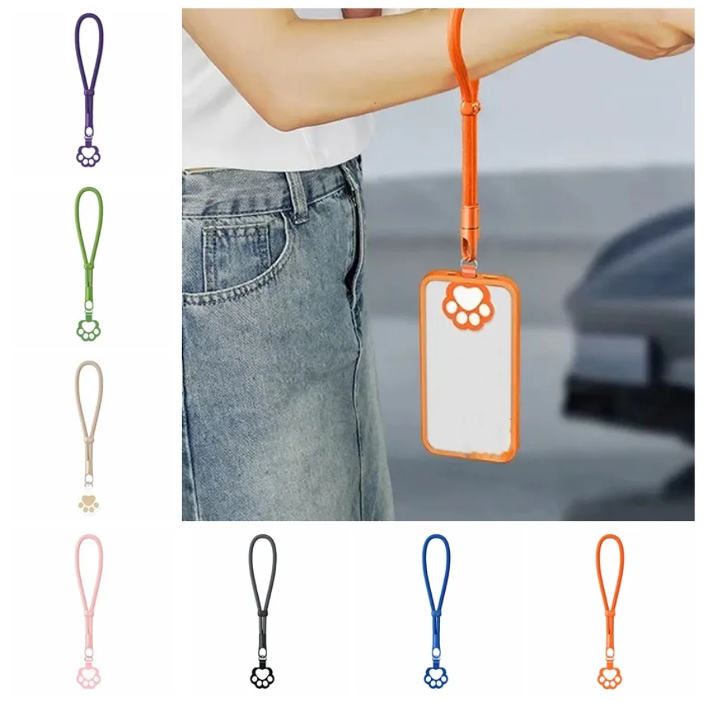 

Универсальный регулируемый ремешок для телефона в виде кошачьей лапки, страховочный шнурок от потери, короткий милый ремешок на запястье для телефона, патч-ремешок