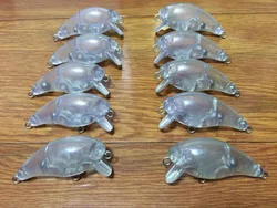 10pcs Unpainted Crankbait Fishing Lure Body 60mm 8.4g Blank lures JS#35