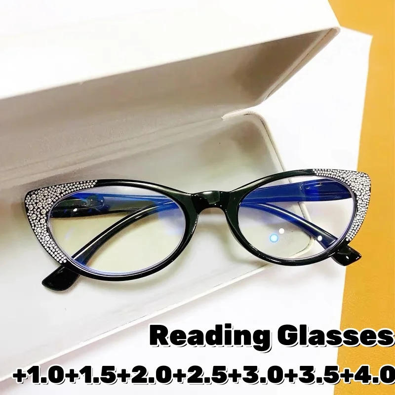 

Women's Luxury Diamond Reading Glasses Trendy New Far Sight Eyeglasses for Men Ladies anti Blue Light Eyewear Eye Protection