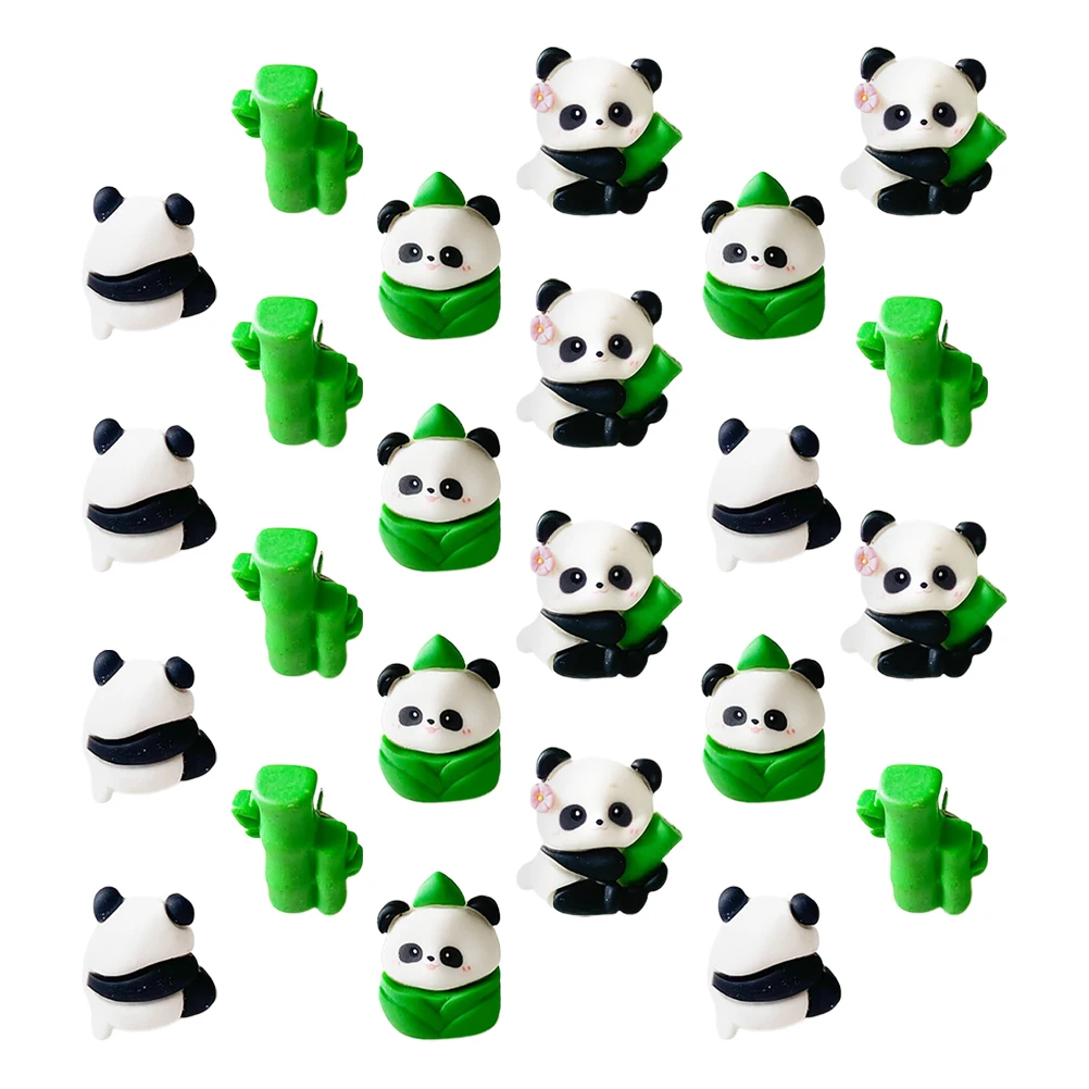

40 Pcs Cartoon Panda Thumbtack Clear Thumbtacks Push Pins Bulb Cubicle Clips Black Bulletin Board