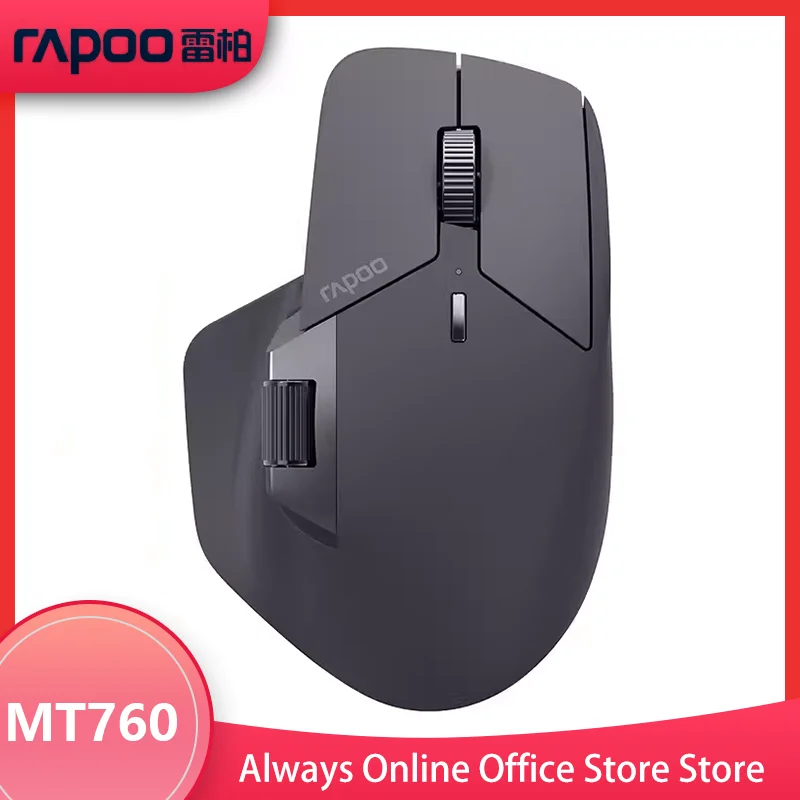 RAPOO MT760 Mouse Bluetooth Wireless Tri Mode Ergonomics Mouse Gamer Accessory for Computer Pc Laptop Gaming Office for Gift