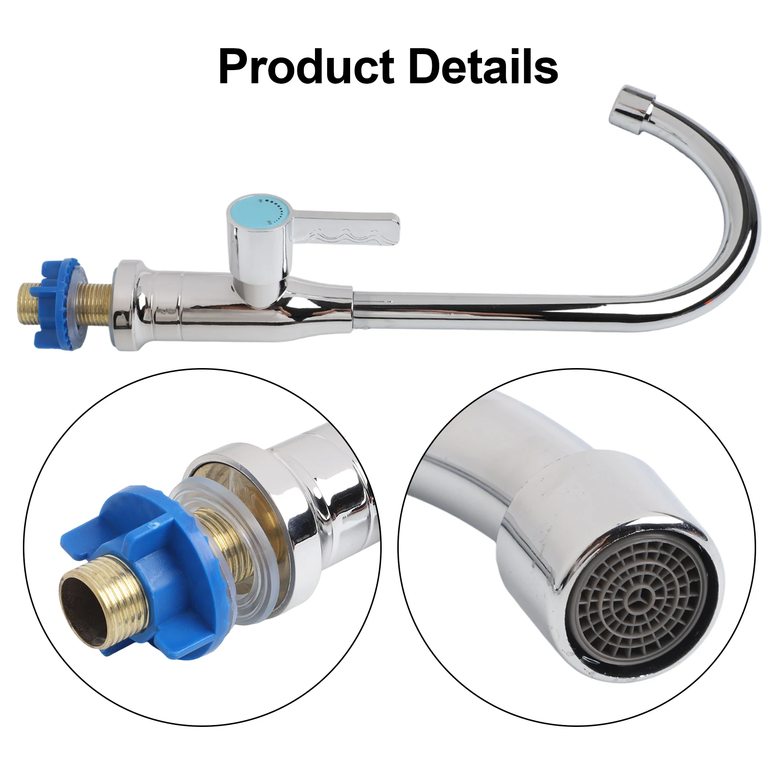 Single Cold Water Faucet 360 Swivel Faucet 360 Degree Swivel Faucet Tool Compact Space-Saving Easy Installation