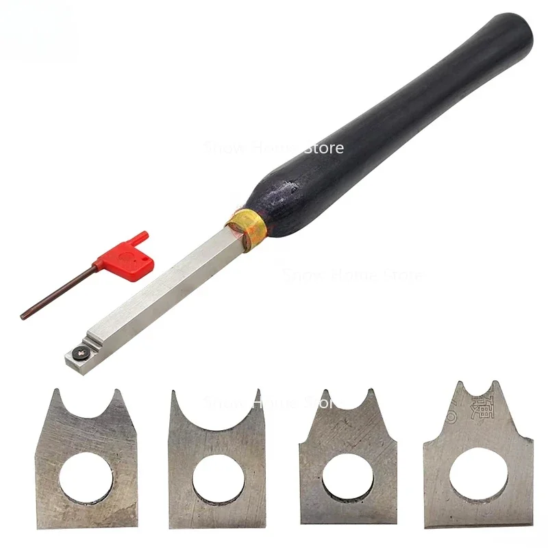Interchangable HSS Cutter Hollow Woodturning Tool Gouge for Spindles of Projects Semi-circular Turning Tool Ring R Turning Tool