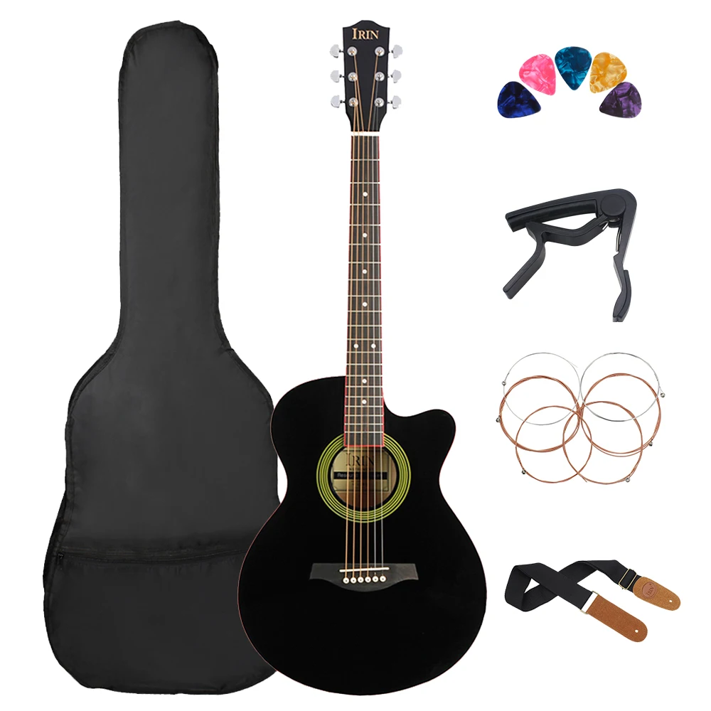 IRIN 40 Inch Acoustic Guitar 6 Strings 21 Frets Maple Body Folk Guitar Guitarra With Bag Capo Strap Guitar  Parts & Accessories