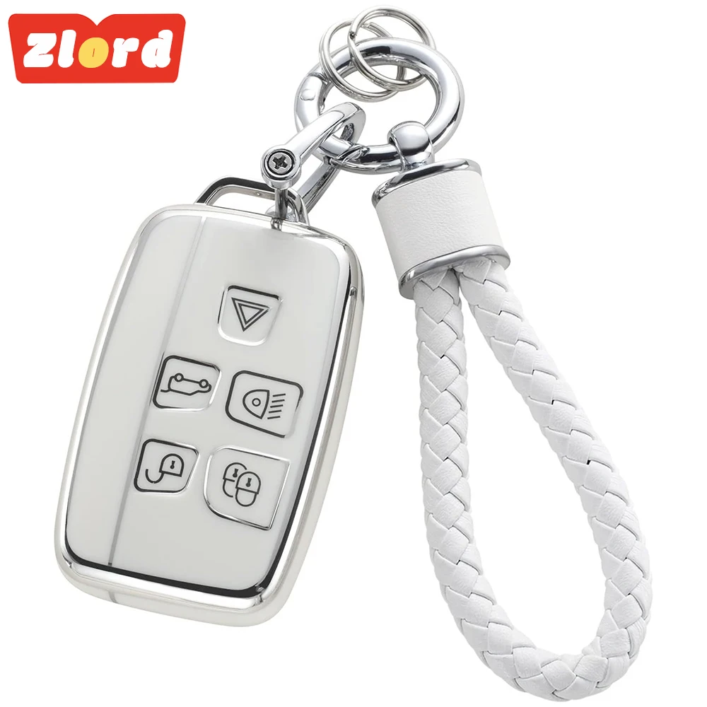 

For Land Rover Range Rover Sport Evoque Freelander Velar Discovery 4 Jaguar XE XJ XF Guitar TPU Car Remote Key Case Cover Shell