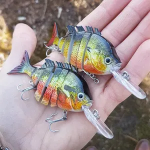 Multi -Joint -Wobbler -Fischereiköder, harte künstliche Köder, 6 Segmente Bionische, lange Zunge, Down Tilapia Swimbait, 10 cm, 14g 6 Hauptverkauf von Tilapia -Ködern - №1