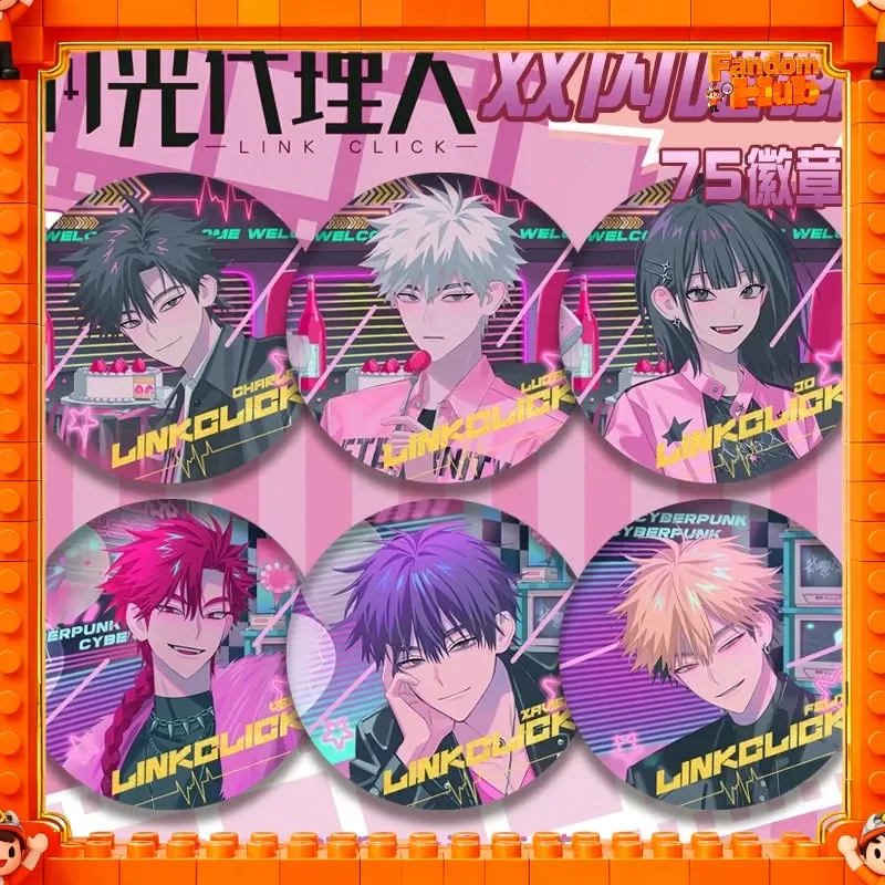 NEW Link Click Xia Fei Qiao Ling Cheng Xiaoshi Lu Guang Double Flash Badge Pins Toy Fans Gift
