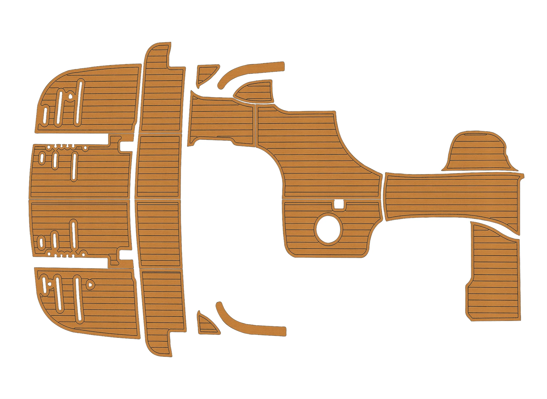 

Marine Faux Teak EVA Non-Slip Mat -2002-2003 Maxum 4200 SE Self-Adhesive 1/4" (6mm) Boat Deck Pad for Cockpit & Deck