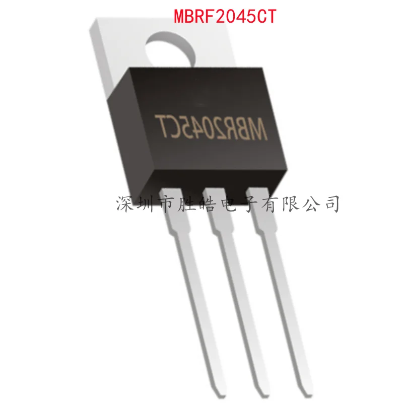 

(10PCS) NEW MBRF2045CT MBRF2045 B2045G 20A45V Schottky Rectifier Diode Straight TO-220F Integrated Circuit