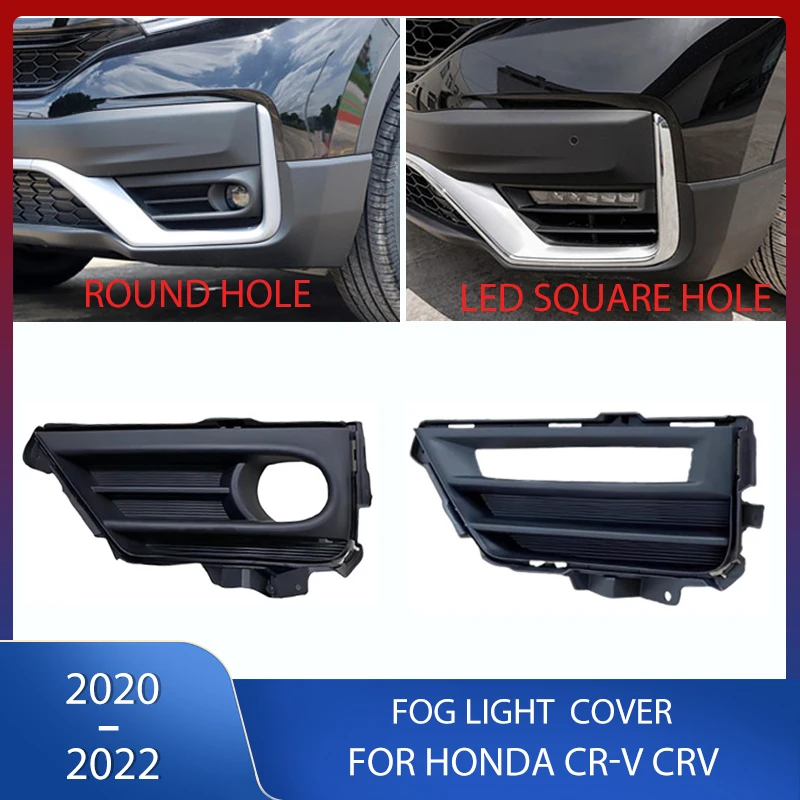 

Car Front Fog Light Cover LED Hole Fog Lamp Frame Trim Bumper Lampshade Grille Grills For Honda CR-V CRV 2020 2021 2022