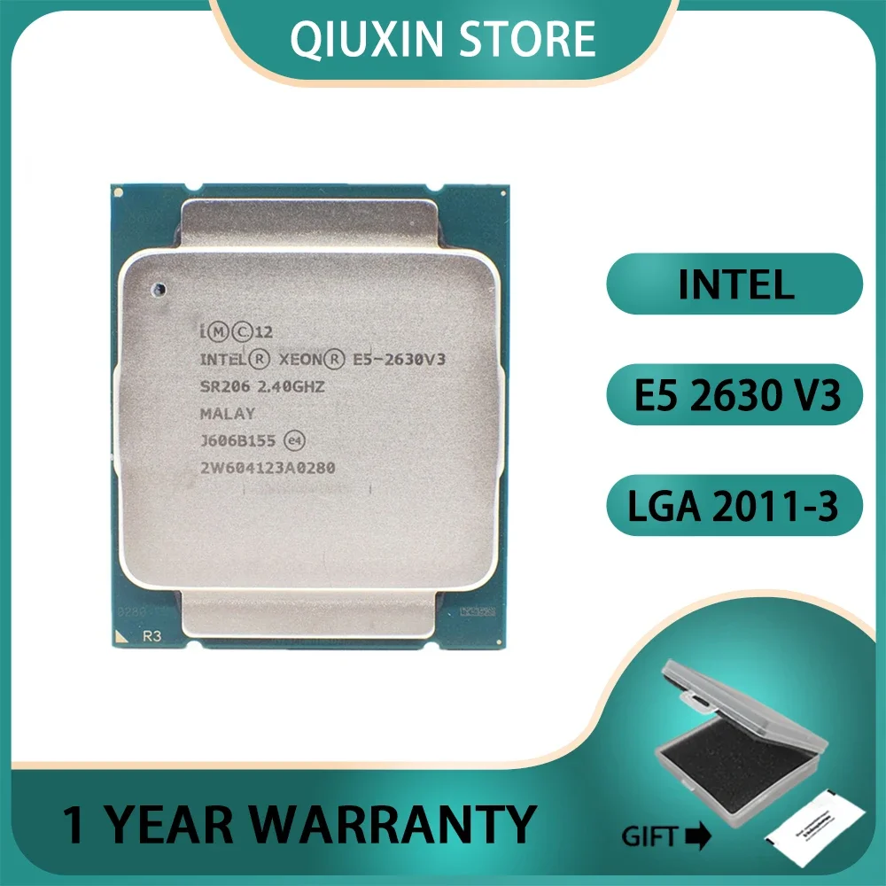 Intel Xeon E5 2630 8 Core 85W Socket V3 CPU E5 2630V3   Processor SR206 2.4Ghz   LGA 2011-3