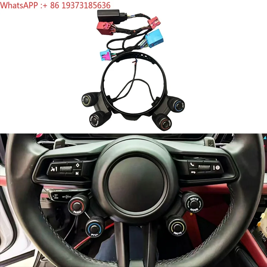 For 2019-2026 Car modification upgrade steering wheel knob GT3RS multifunctional knob button for 911 992 Cayenne Macan Panamera