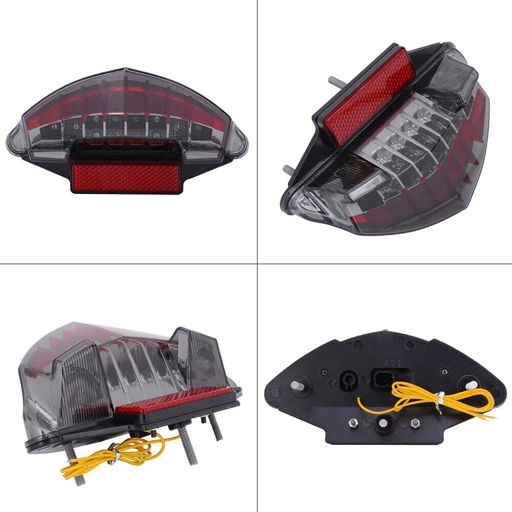 الخلفية LED وقف الضوء الخلفي لسيارات BMW F650GS F800ST F800GT R1200GS R1200 R 1200 GS المتكاملة 12 فولت الذيل ضوء بدوره إشارة الوامض مصباح