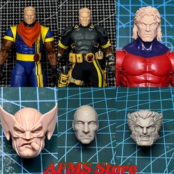 Unpaint 1/12 Male Soldier Head Sculpt Logan James Howlett Wolverine Magneto X-Men Professor X Head Model Fit 6