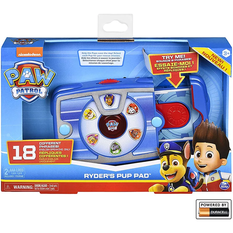 Genuine PAW Patrol Ryder Pup Pad Tablet Mission Launcher Rescue Team Dog Calling Pad Kids Toys Cosplay Sounding Toys Anime Doll