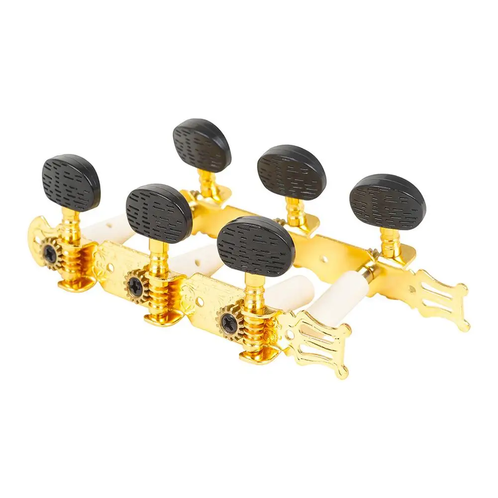 

2Pcs Copper Classical Guitar Knobs Wooden Guitar Tuning Keys Tuners Machine Head With Screws Guitar Accessories