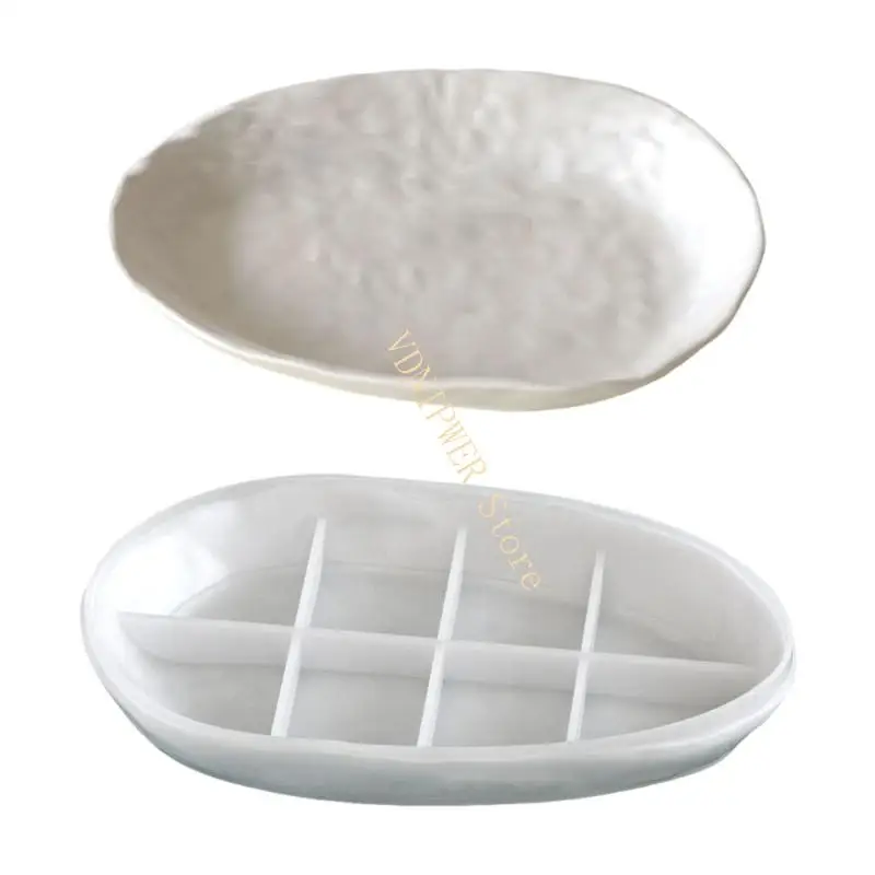 

Flexible Reusable Rock Texture Silicone Tray Mould For Epoxy Resin Art Craft And Decorative Organizers D08E