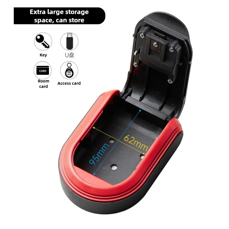 Key Lock Box Wall Mounted Plastic+Aluminum Key Safe Box Weatherproof 4 Digit Combination Key Storage Lock Box Indoor