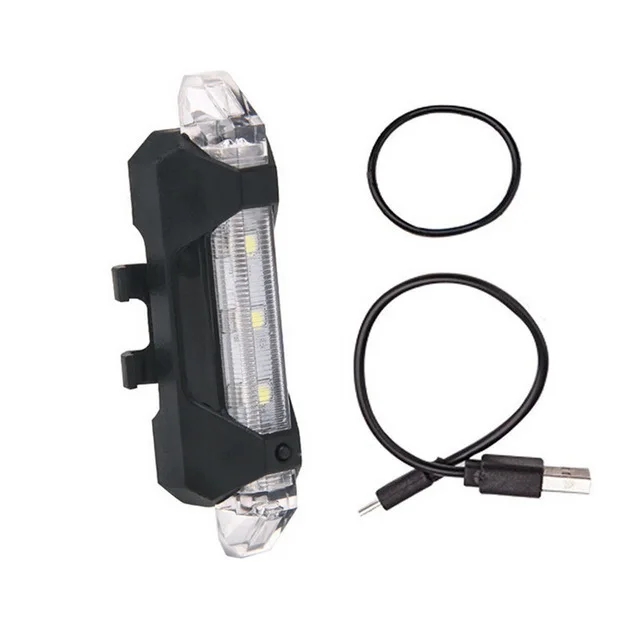 USB Rechargeable Bike Light Set Front Light with Taillight Easy to Install 3 Modes Bicycle Accessories for the Bicycle