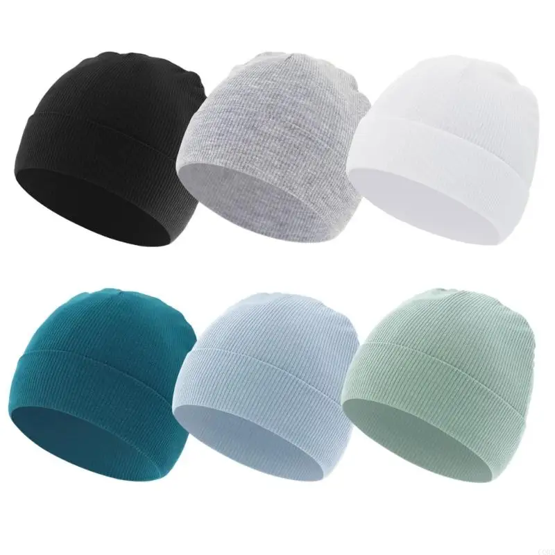 CORB 4pcs Baby Hat Set Toddler Knitted Hat Infant Warm Caps Breathable Infant Hat for Boys & Girls During Cooling Months