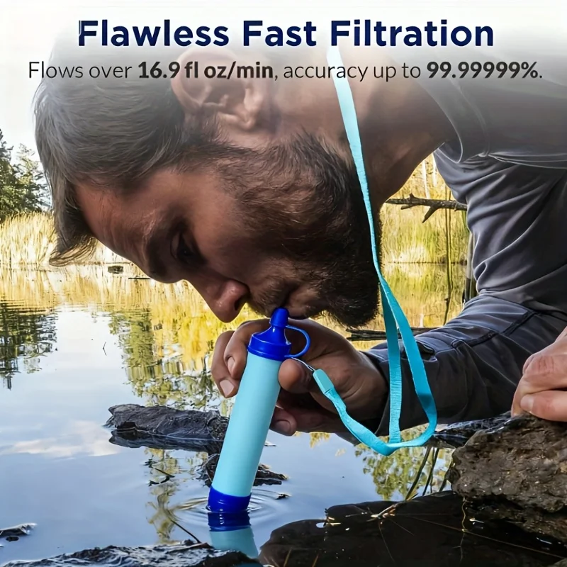 

Уличный фильтр для воды, аварийный очиститель воды для кемпинга, соломенный фильтр для выживания, портативный очиститель воды для прямых напитков, индивидуальный очиститель воды