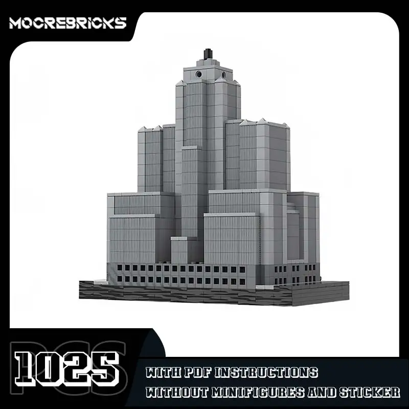 Städtische ikonische Wolken kratzer modulare Gebäude Modell Block Stadtzentrum Architektur Technologie Ziegel Schreibtisch Display Spielzeug Kind Puzzle Geschenk