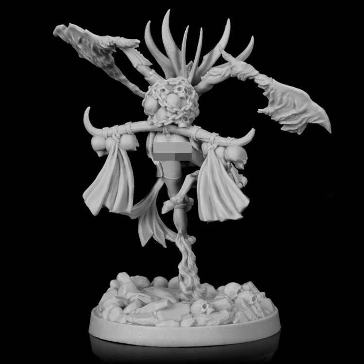 63mm Resin Model kit figure GK, Atriarchs of Onslaught, Skeleton Warrior Fantasy theme, Unassembled and unpainted kit