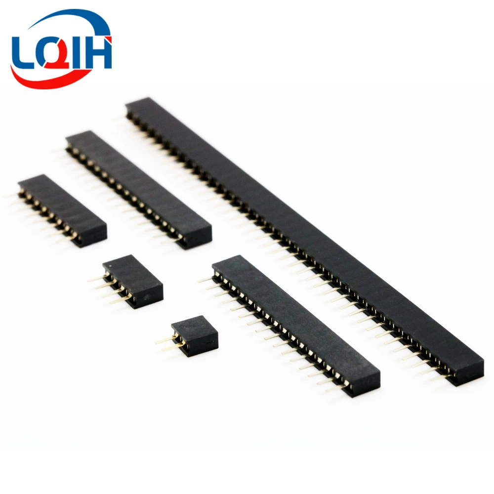 10PCS 2.0mm Single Row Female 2/3/4/5/6/10/12/14/16/20/40Pin PCB socket Board Pin Header Connector Strip Pinheader  For Arduino