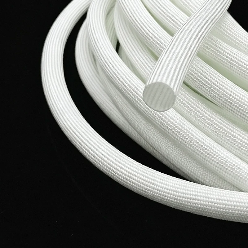 1/2/3/5/10/20M 600 ° C Glass Fiber Sleeve Inner Diameter 0.5‑35mm White Industrial Equipment Insulation Protective Sleeve.