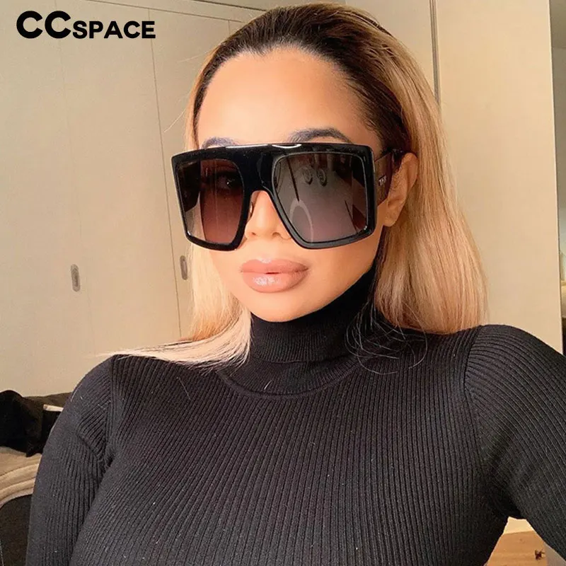 46547 Oversized Square Brand Sunglasses Gradient Lens Women Fashion Shades Uv400 Vintage Glasses