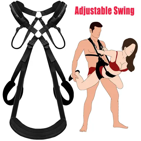 Çiftler İçin Seks Salıncağı, Omuz Askıları ve Bel Desteği ile Ayarlanabilir, Yetişkin BDSM Bağlama Mobilyası, Yatak Odası İçin Çeşitlilik Katıcı