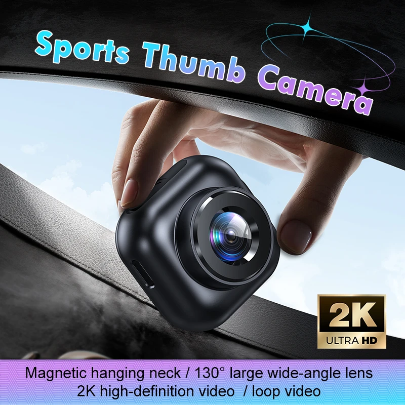 2K High-definition Thumb Motion Recorder Camera Gadget For Video Recording In Pockets For Cycling, Diving, Pets 2026 NEW