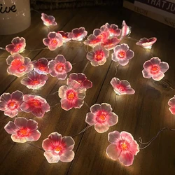 30LEDS Cherry Blossom Fairy String Lights Pink Landscape ligh Flower String Lamps For Outdoor festival Christmas Decorationts