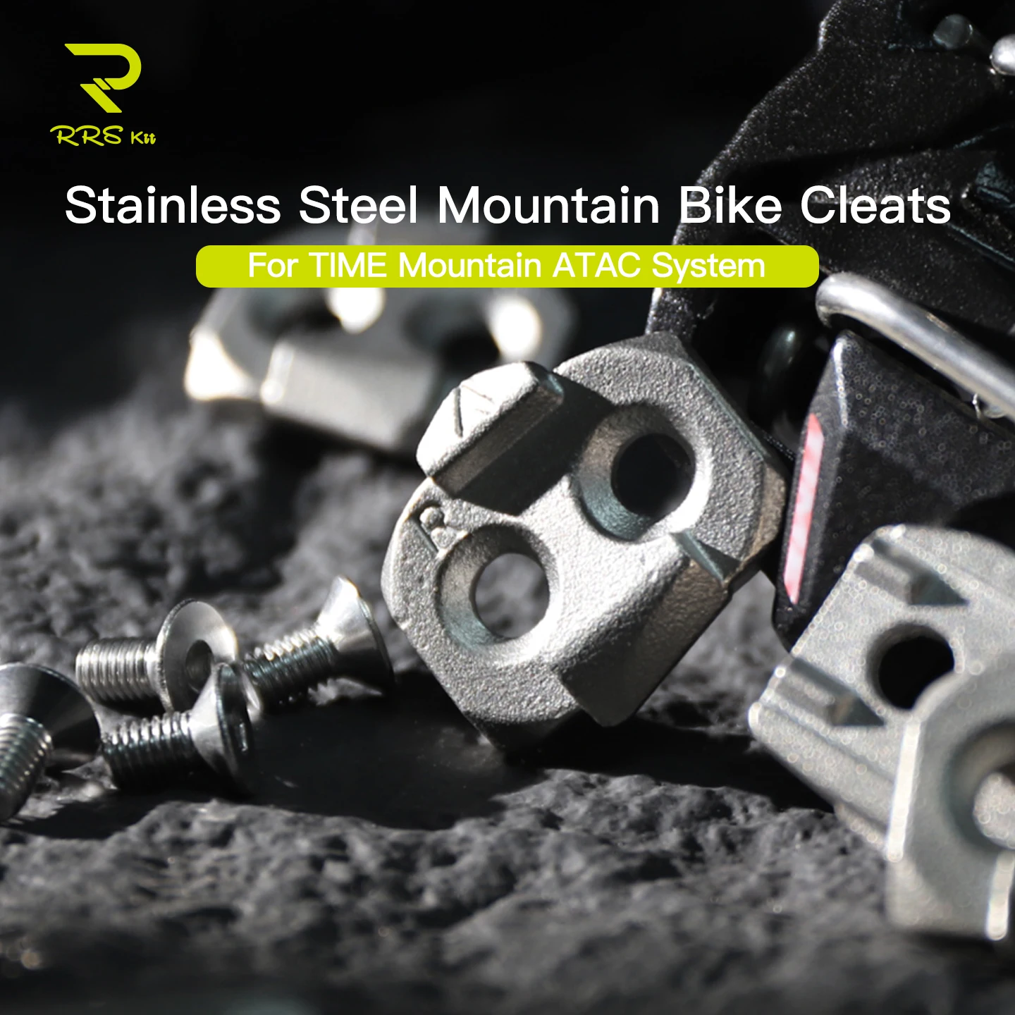 RRSKIT Mountainbike-Verschlusspolster für Zeit, Mountainbike, selbstsicherndes Pedal, ATAC-System, Edelstahl, Mountainbike-Stollen – Detail 2