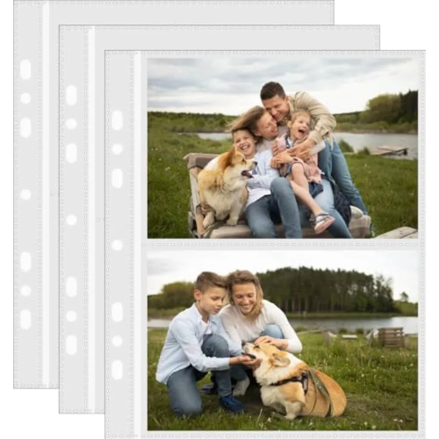 

30 упаковок фоторумок 4x6 для переплетов формата А5 с 6 кольцами и мини-переплетами с 3 кольцами, 120 карманов