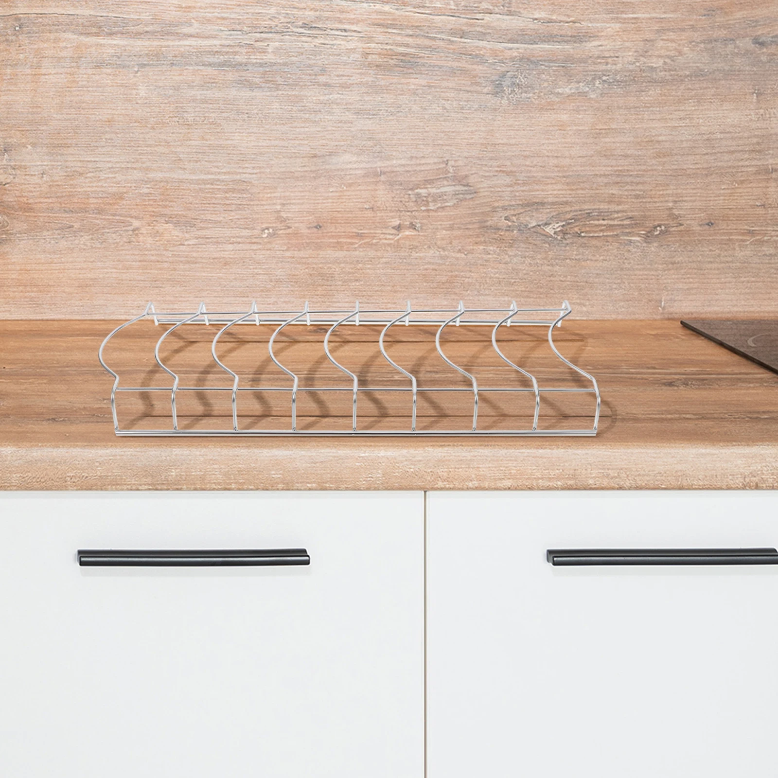 

Stainless Steel Dish Rack 8 Compartments Easy Maintain Sleek Modern Efficient Drainage Compact Kitchen Bowl Draining