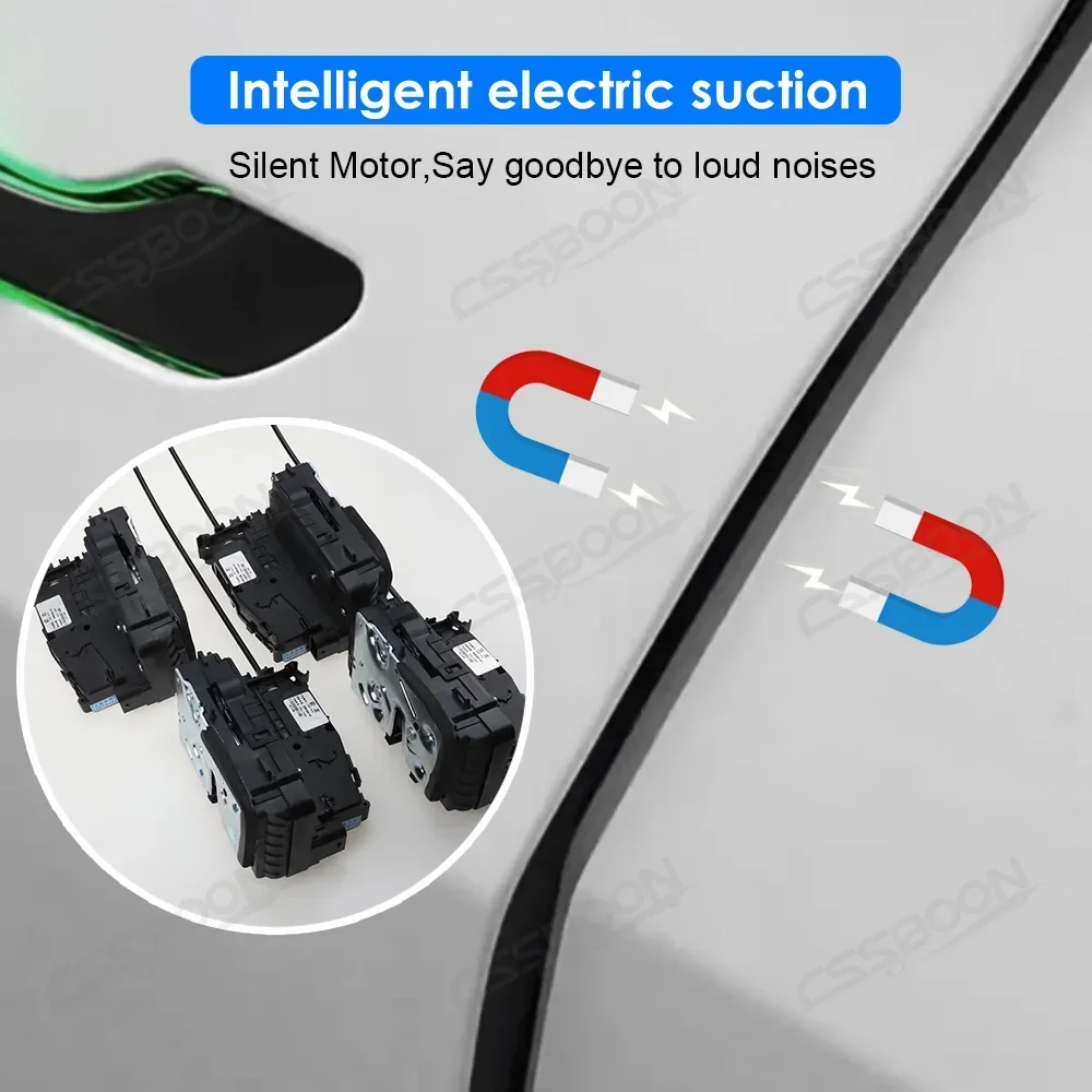 CSSBOON 2026 Electric Door Suction Lock Model 3 Y Soft Closing for Tesla New Y Juniper 2016-202 Anti Pinch Ultra Silence Motor