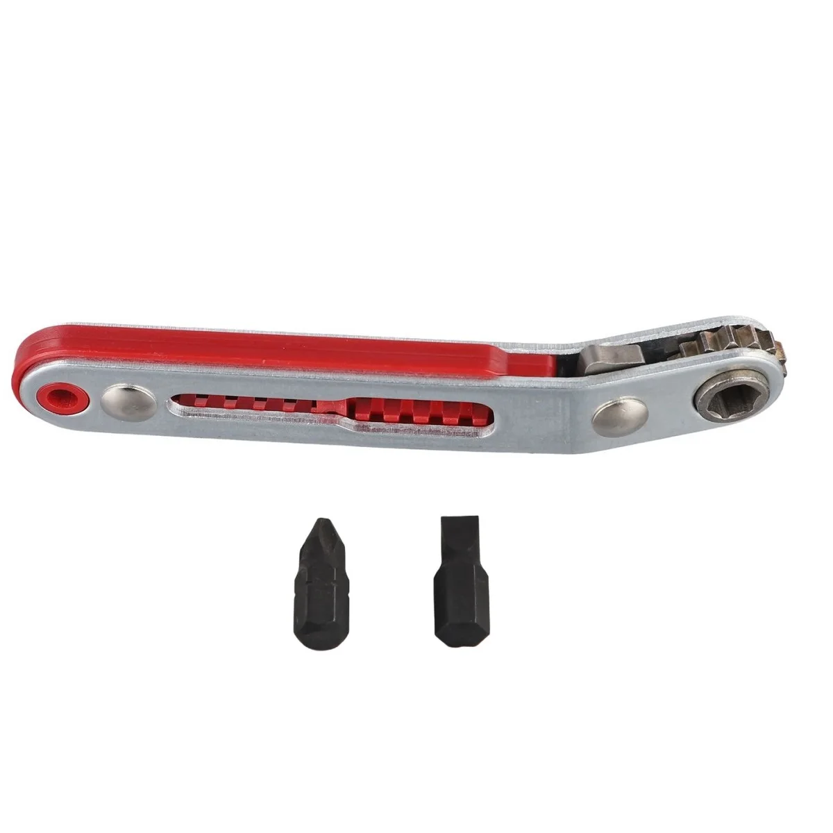 3pcs Mini Ratchet Wrench Screwdriver Set with 90 Degree Offset Handle Compatible with Hex Shank Screwdriver Bits