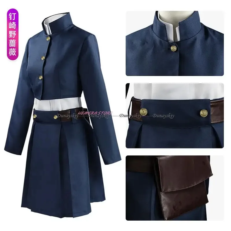 Sisi 2233Anime JJK Cosplay Costume Kugisaki Nobara perruque marteau femmes tenue uniforme sac ceinture Hallowen Costume