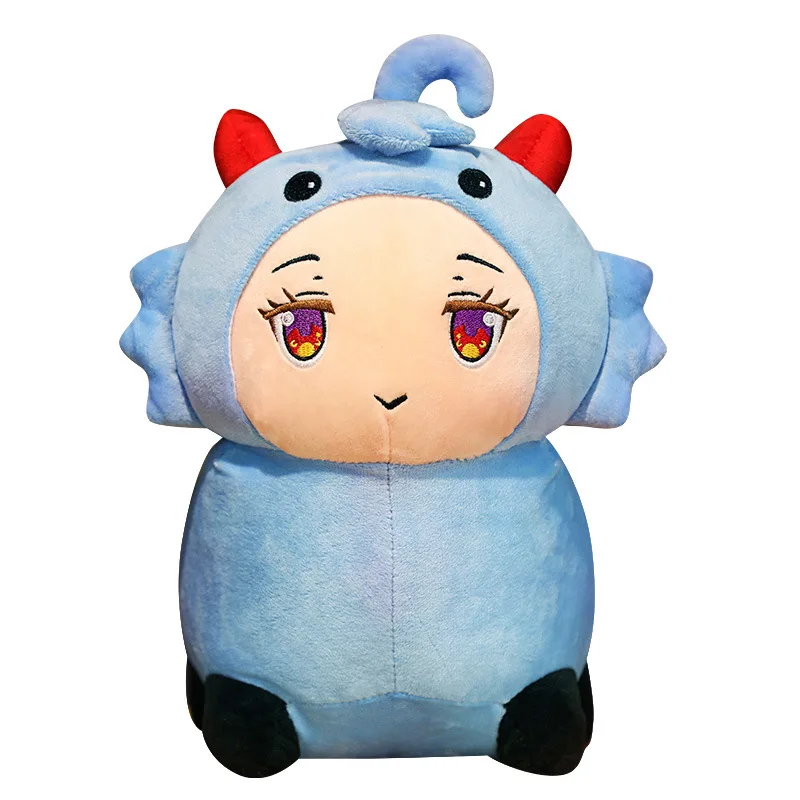 Genshin Impact Ganyu Sheep Plush Toys, muñecas de juego de Anime de peluche suaves para niños, regalo de cumpleaños, 30cm