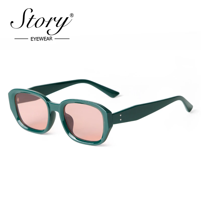 

STORY Fashion Rivet Square Sunglasses Women 2023 Brand Designer Sunglasses Modern Pink Sun Glasses Female Shades UV400 S77331